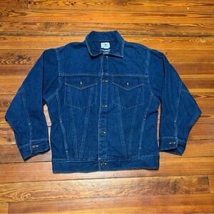 Vintage Classic Indigo Denim Jacket for Men Sz M